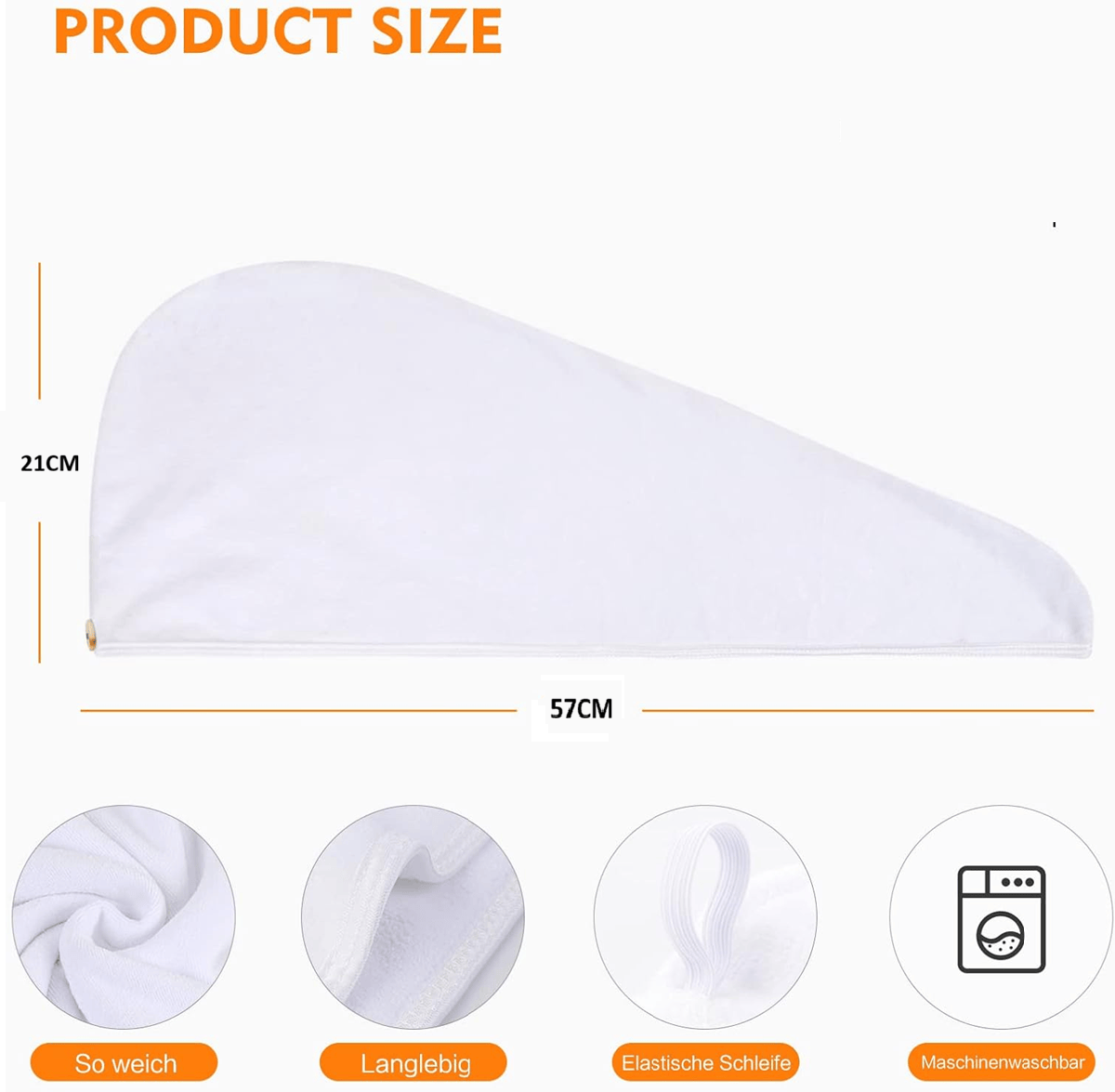 Unbranded Hair wrap towel Hair Towel Microfiber Wrap Quick Dry Cap Turban Bath Beauty Twist Care White