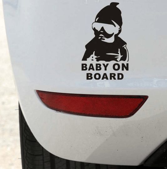 Unbranded Hot Baby on Board Vinyl Car Sticker With Sunglasses Decal Sign Window Black