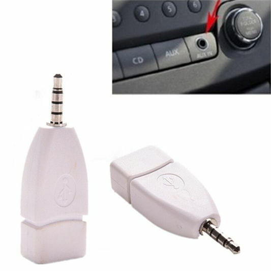 Unbranded Male AUX Audio 3.5mm Plug Jack to Female USB 2.0 Converter Adapter for Car MP3