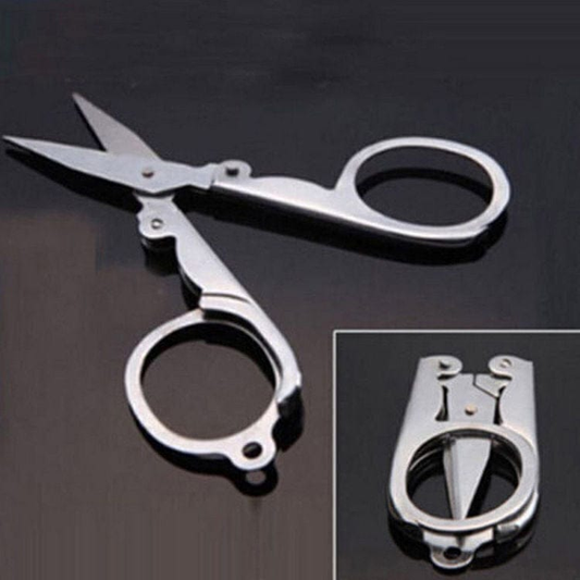 Unbranded New Portable Small Folding Scissors Pocket Cutter for Travel Crafts Emergency