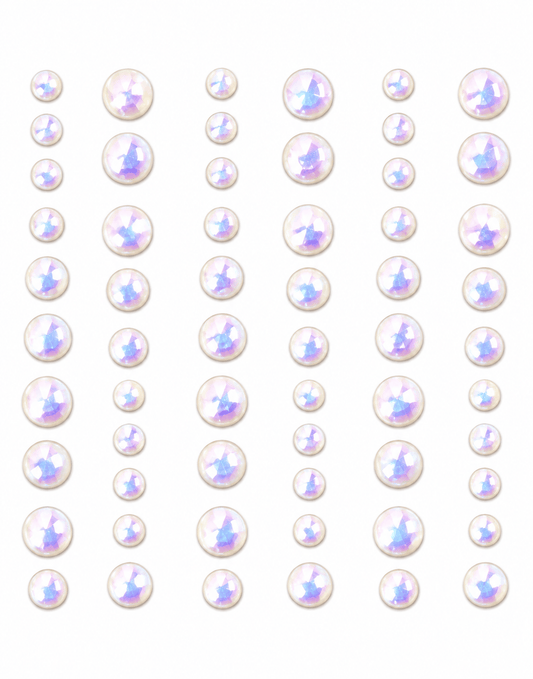 Unbranded Pearl 70pcs Pearl Iridescent Self-Adhesive Gems Scrapbooking DIY Arts Crafts Assorted
