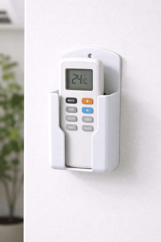 Unbranded Remote Holders Universal White Air Conditioner Remote Control Holder Wall Mounted Box Storage