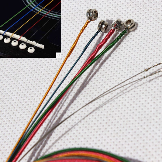 Unbranded Set of 6 Rainbow Color Acoustic Guitar Strings