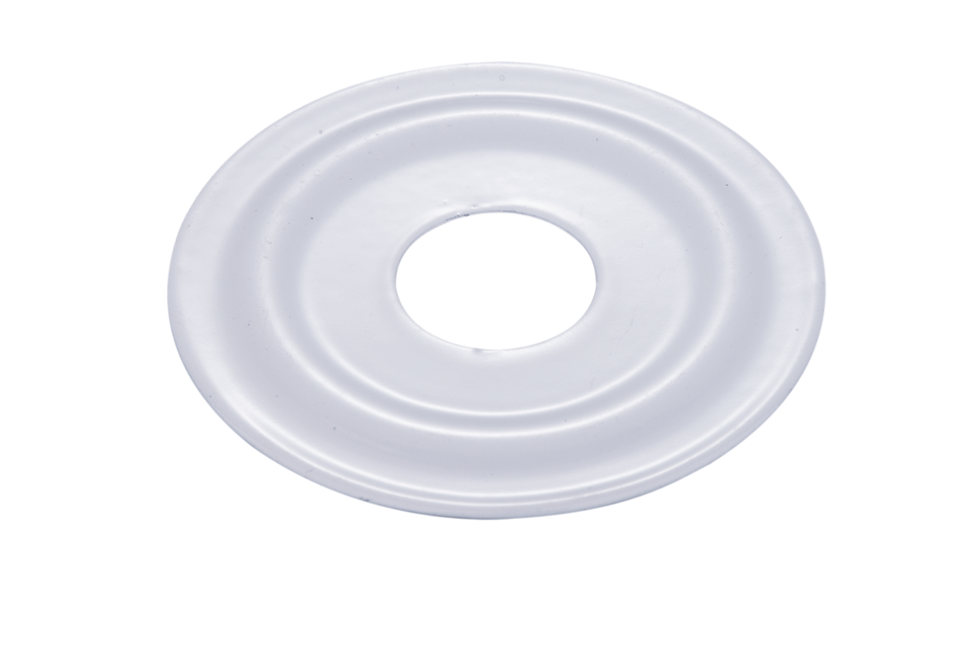 Unbranded Wall Split Flange Cover Plate Shower Bath Sink Tap White 70mm Galvanised Steel
