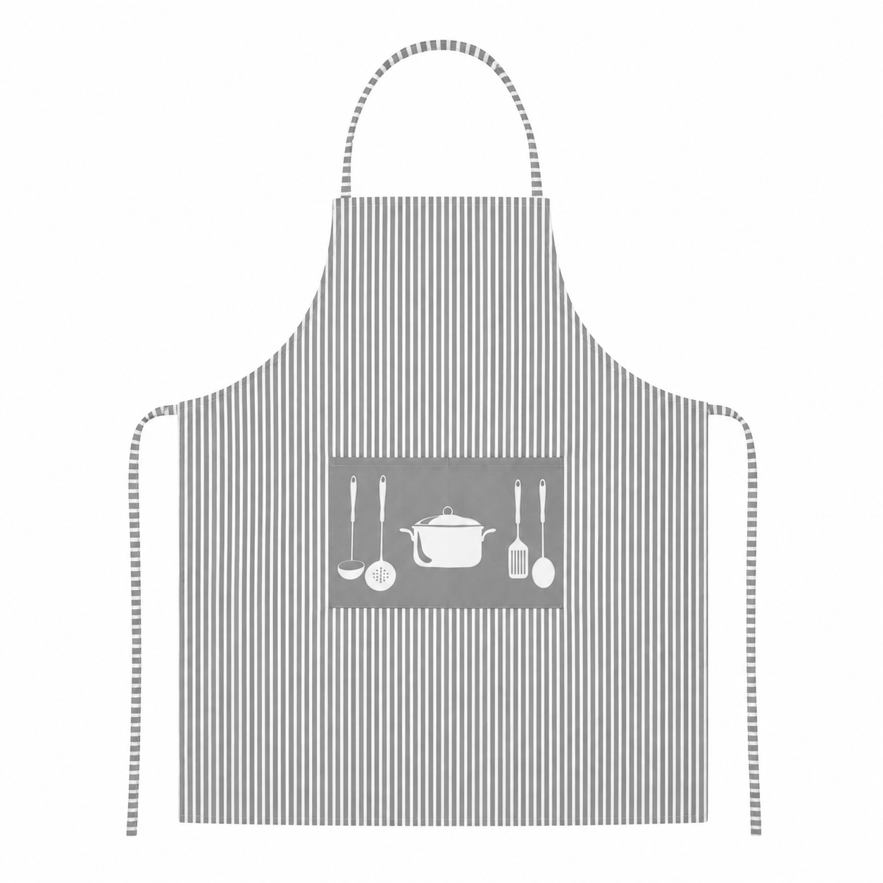 Urban Bliss Apron Grey Unisex Canvas Apron Washable Butcher Waiter Chef BBQ Kitchen Cooking Cafe Black