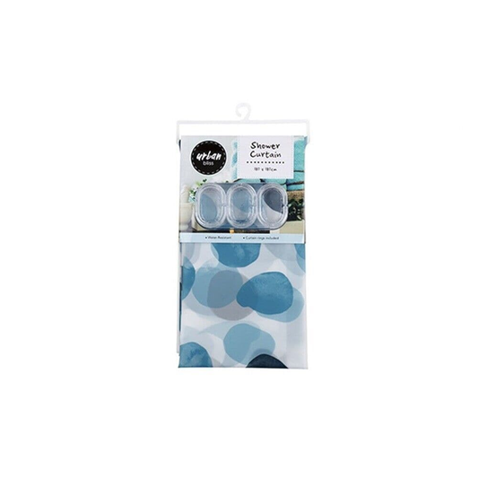 Urban Bliss Curtains Spotted Bath Shower Curtain Bathroom Waterproof Water Mold PEVA Thicken With Hooks