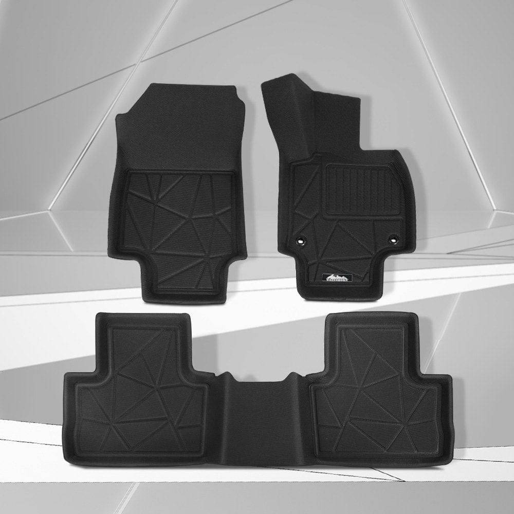 Weisshorn Auto Accessories > Auto Accessories Others > Automotive Decor Weisshorn Car Rubber Floor Mats Front And Rear Compatible For Toyota RAV4 2019-2022