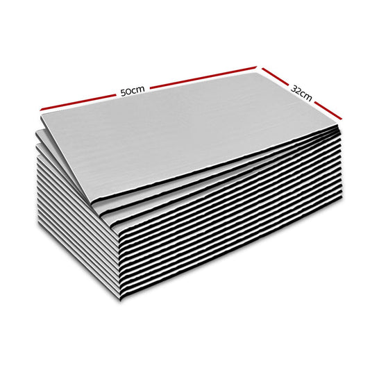 Weisshorn Auto Accessories > Auto Accessories Others > Insulation Weisshorn Butyl Car Sound Deadener Deadening Insulation Material with Application Roller 32CM X 50CM X 24pcs