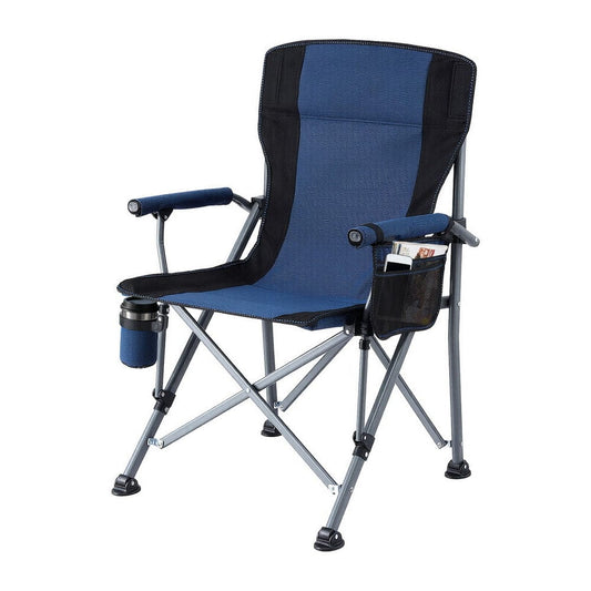 Weisshorn Furniture > Outdoor > Outdoor Chairs Weisshorn Camping Chair Folding Outdoor Portable Seat Lightweight Beach Picnic Fishing Capacity 120KG Navy Blue