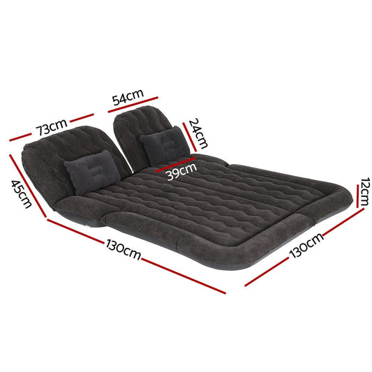 Weisshorn Outdoor Recreation > Camping > Inflatable Mattresses Weisshorn Car Mattress 175x130 Inflatable SUV Back Seat Camping Bed Black