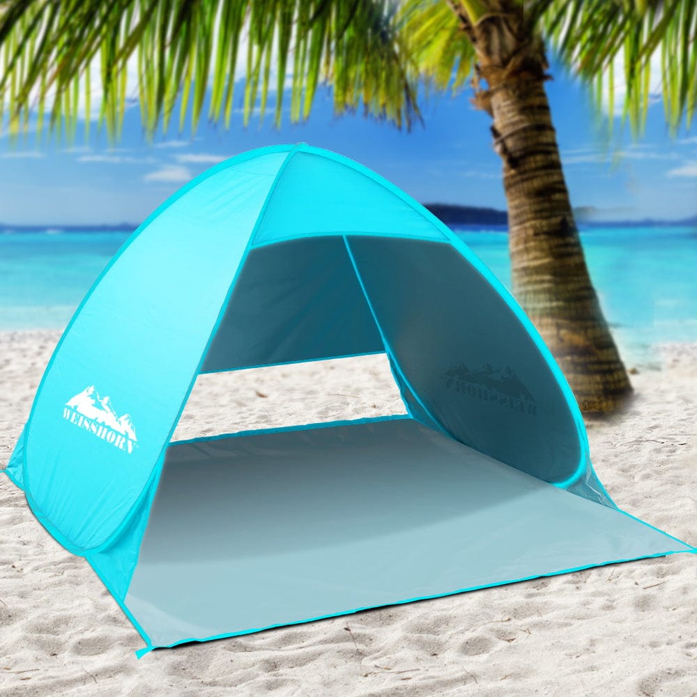 Weisshorn Outdoor Recreation > Camping > Tents Weisshorn Pop Up Beach Tent Camping Hiking 3 Person Sun Shade Fishing Shelter