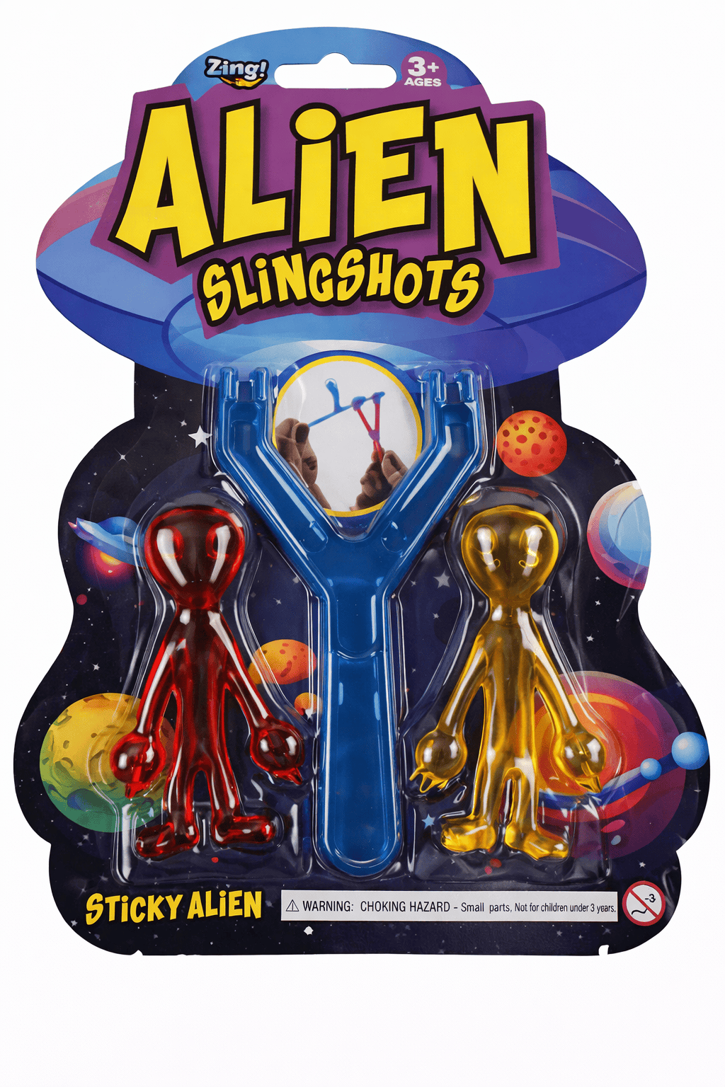 Zozee Toys Baby & Kids > Baby & Kid's Toys > Activity Toys Blue 2Pk Alien Slingshot Toy Sticky Novelty Stretchy Party Favour Fun Slime Squishy