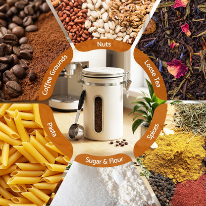 5-Star Chef Appliances > Kitchen Appliances > Coffee Machines & Accessories 5-Star Chef 1.8L Stainless Steel Coffee Bean Storage Container Coffee Canister