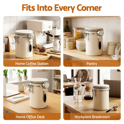 5-Star Chef Appliances > Kitchen Appliances > Coffee Machines & Accessories 5-Star Chef 1.8L Stainless Steel Coffee Bean Storage Container Coffee Canister