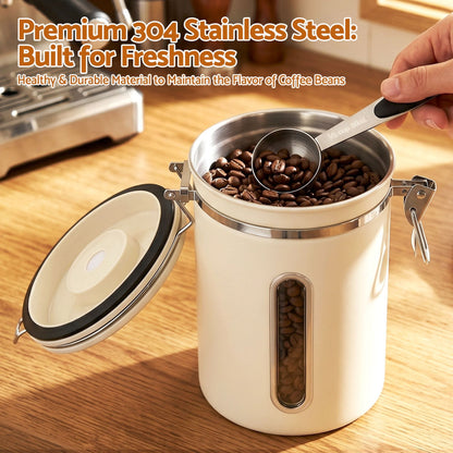 5-Star Chef Appliances > Kitchen Appliances > Coffee Machines & Accessories 5-Star Chef 1.8L Stainless Steel Coffee Bean Storage Container Coffee Canister