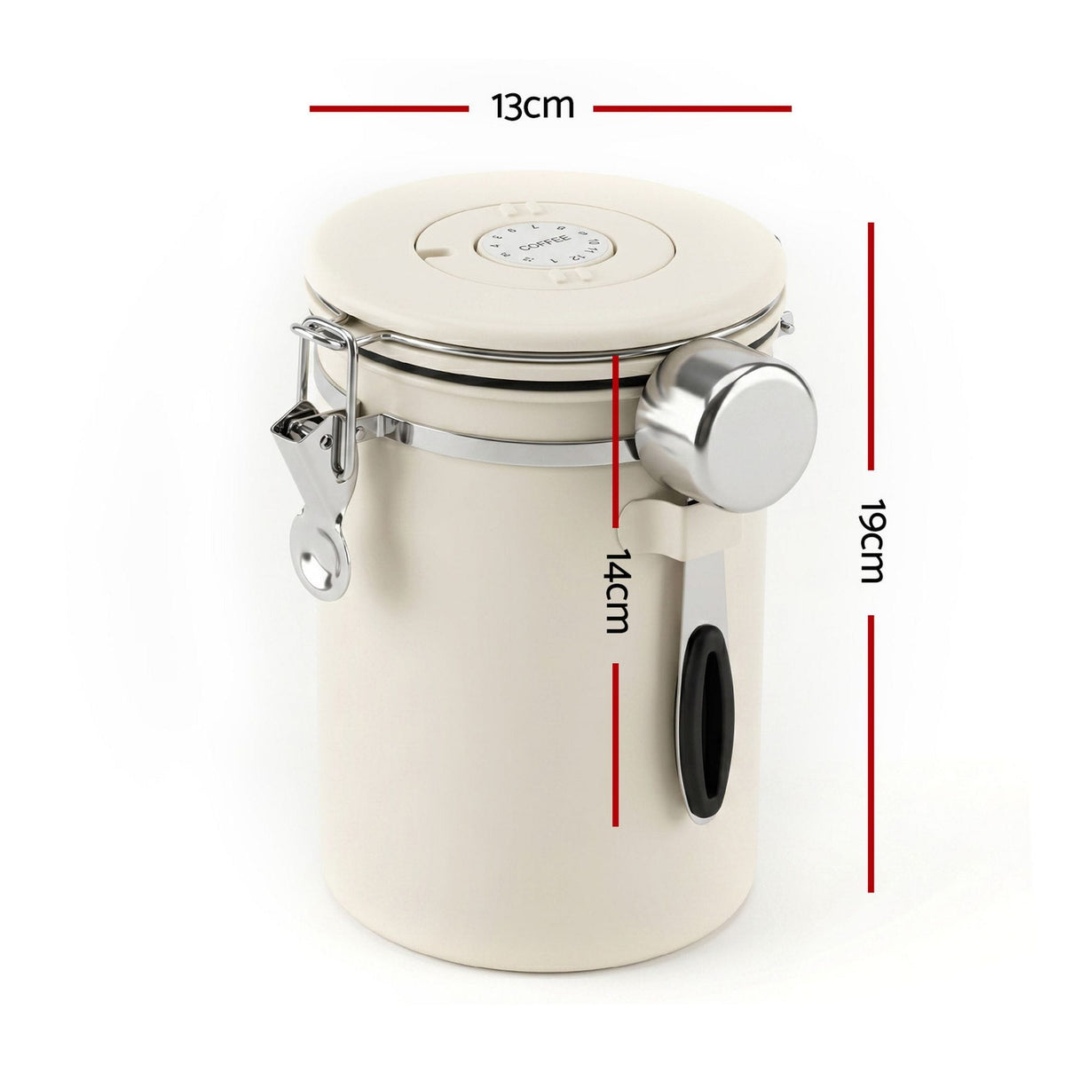 5-Star Chef Appliances > Kitchen Appliances > Coffee Machines & Accessories 5-Star Chef 1.8L Stainless Steel Coffee Bean Storage Container Coffee Canister