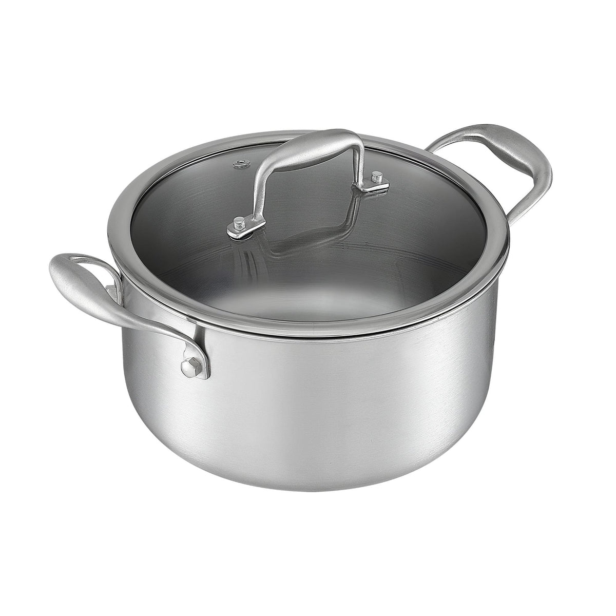 5-Star Chef Appliances > Kitchen Appliances > Kitchen Appliance Accessories 5-Star Chef 4.5L 24cm Stainless Steel Dutch Oven Pot with Lid and Stay-Cool Handle