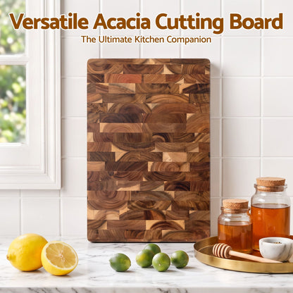 5-Star Chef Home & Garden > Kitchenware > Bakeware & Accessories 5-Star Chef Acacia Wooden Cutting Board End Grain Chopping Board