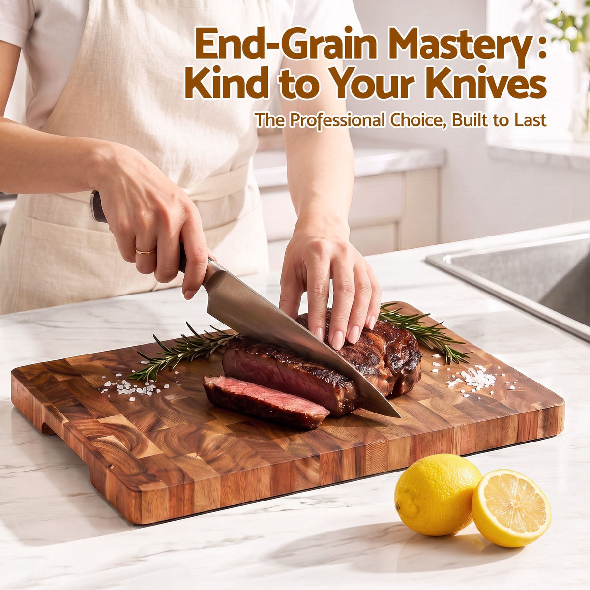 5-Star Chef Home & Garden > Kitchenware > Bakeware & Accessories 5-Star Chef Acacia Wooden Cutting Board End Grain Chopping Board