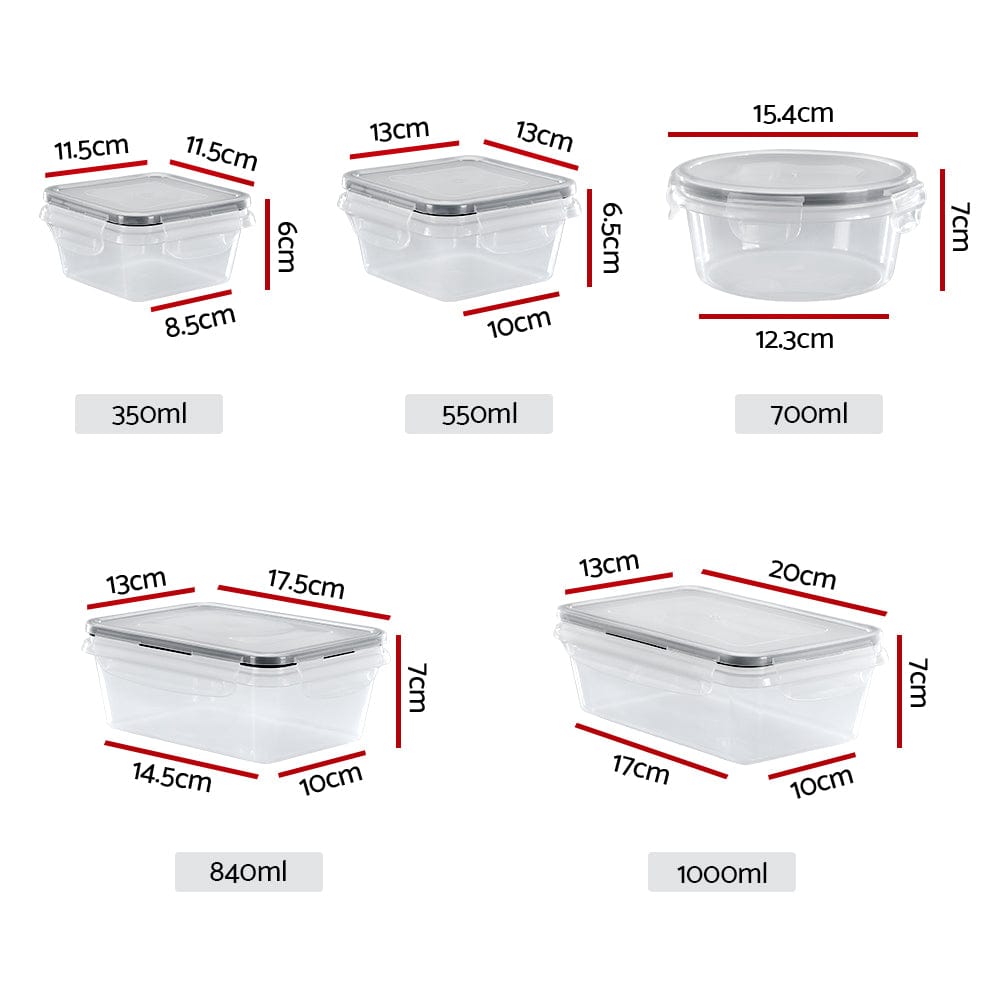 5-Star Chef Home & Garden > Kitchenware > Food Storage 5-Star Chef Cereal Dispenser Food Storage Container 16PCS