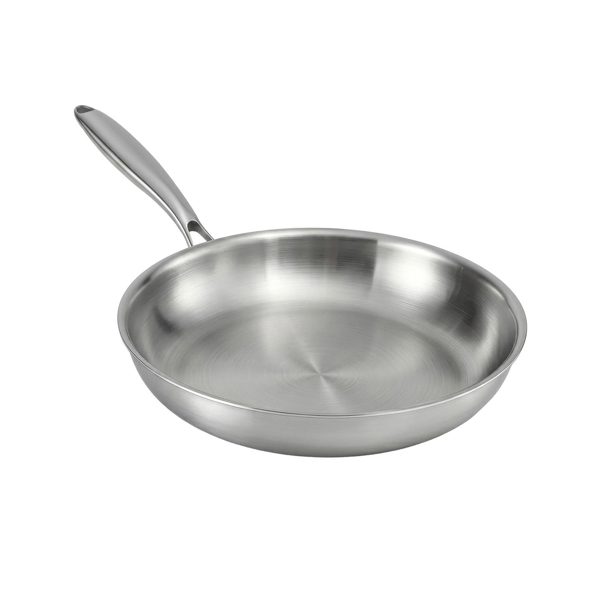 5-Star Chef Home & Garden > Kitchenware > Skillets & Frying Pans 5-Star Chef 30cm Stainless Steel Frying Pan Uncoated Frypan with Tri-Ply Body Silver
