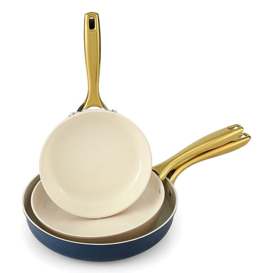 5-Star Chef Home & Garden > Kitchenware > Skillets & Frying Pans 5-star Chef Frying Pan 3PCS Shades Frypan Set Ceramic Coating Multi Colour