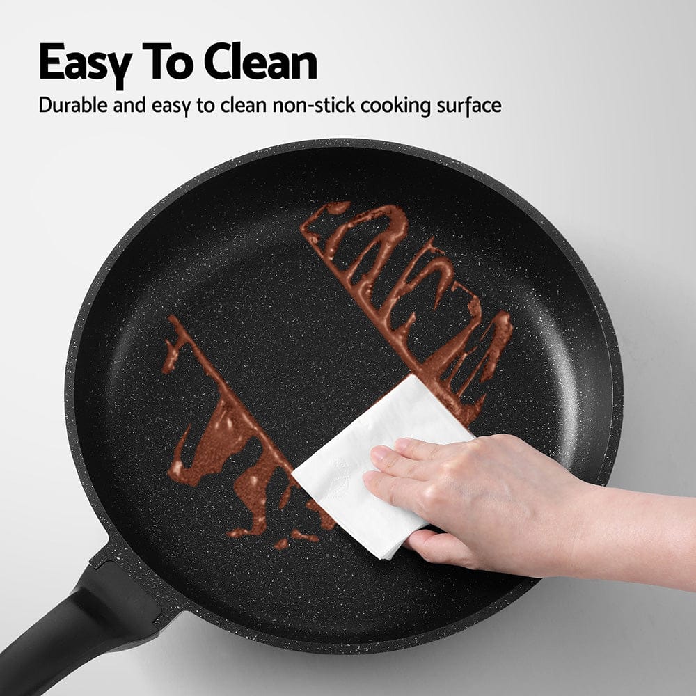 5-Star Chef Home & Garden > Kitchenware > Skillets & Frying Pans 5-Star Chef Non Stick Frying Pan Cast Aluminium Steak Skillet BBQ Cookware 30cm