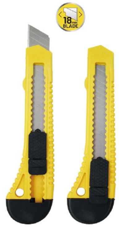 4x Utility Large Safety Knife Retractable Box cutter Blade Snap Off Razor 18mm