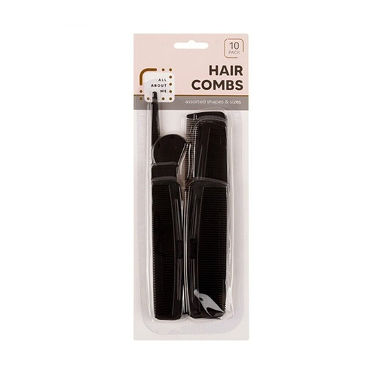 Beauty Worx 10Pcs Hair Combs Salon Hairdressing Hair Style Barber Plastic Brush Comb