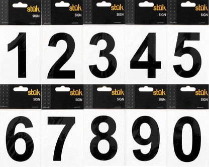 Number Sticker Self Adhesive House Door Address Letter Box Sign Decal White No