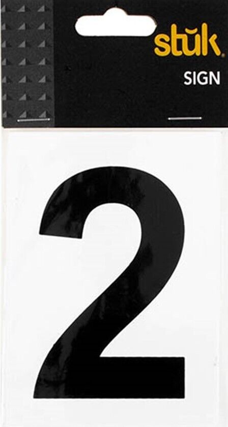 Number Sticker Self Adhesive House Door Address Letter Box Sign Decal White No