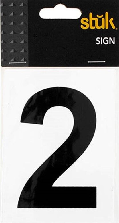 Number Sticker Self Adhesive House Door Address Letter Box Sign Decal White No