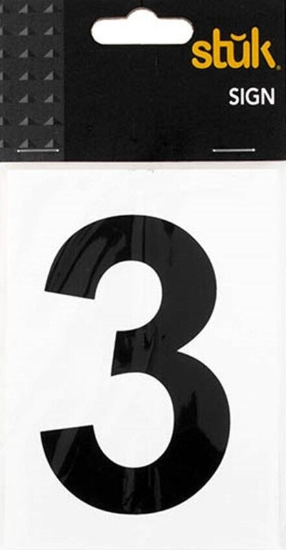 Number Sticker Self Adhesive House Door Address Letter Box Sign Decal White No