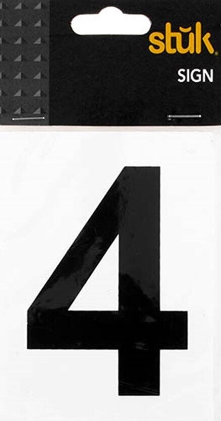 Number Sticker Self Adhesive House Door Address Letter Box Sign Decal White No