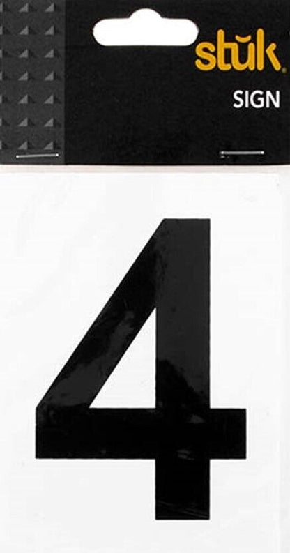 Number Sticker Self Adhesive House Door Address Letter Box Sign Decal White No