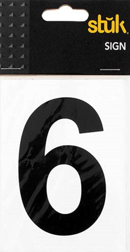 Number Sticker Self Adhesive House Door Address Letter Box Sign Decal White No