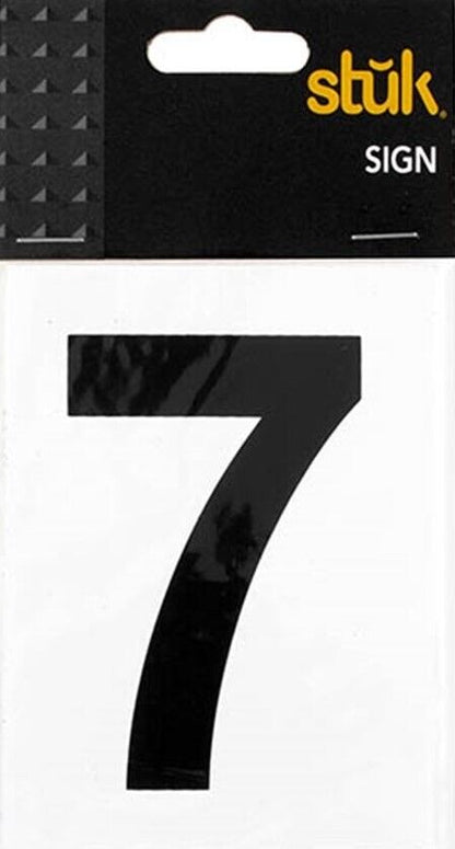 Number Sticker Self Adhesive House Door Address Letter Box Sign Decal White No