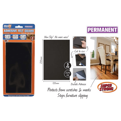 3x Self Adhesive Felt Guard Furniture Easy Glide Protection Non-Slip Surface