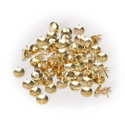 150 Push Pins Drawing Thumb Tacks Gold Map Office School Stationery Note Brass