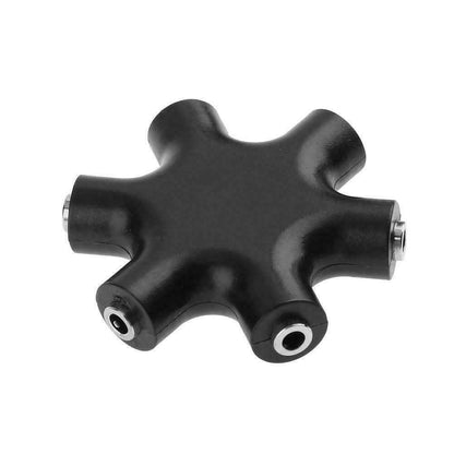 6 Way Multi Port 3.5mm Jack Splitter Aux Headphone Audio Cable Adapter Converter