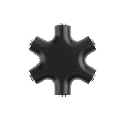 6 Way Multi Port 3.5mm Jack Splitter Aux Headphone Audio Cable Adapter Converter