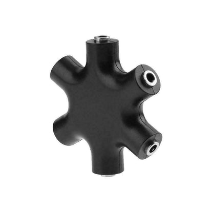 6 Way Multi Port 3.5mm Jack Splitter Aux Headphone Audio Cable Adapter Converter