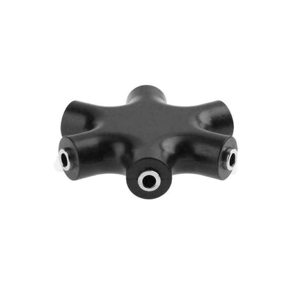 6 Way Multi Port 3.5mm Jack Splitter Aux Headphone Audio Cable Adapter Converter