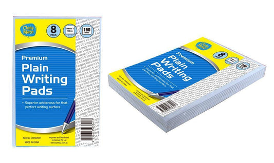 160 Sheets Plain Writing Pad 15cm x 10cm Paper Office Study Note Book Memo White