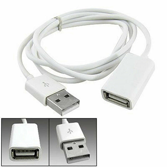 USB Extension Data Cable 2.0 A Male to A Female Long Cord for MacBook & Computer