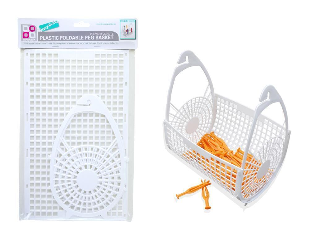 Durmaz Pegs Basket Plastic Pegs Hanging Basket Bags Holders Storage Laundry Clothes Washing Clip