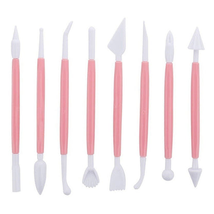 8pcs Cake Carving Tools Baking Pastry Pens Decorating Icing Cutting Shaping
