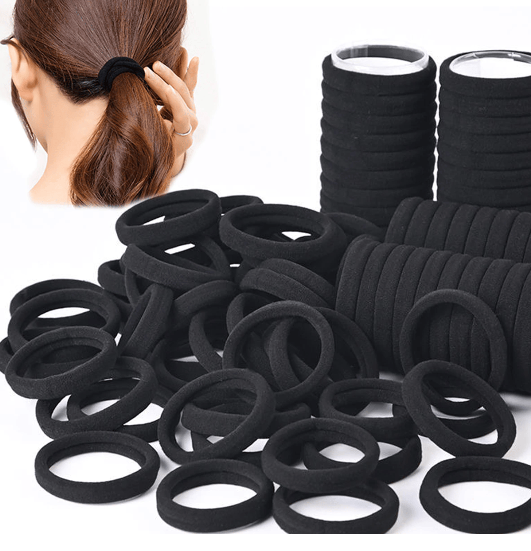 Unbranded 50x Women Girls Hair Band Ties Rope Ring Elastic Hairband Ponytail Holder Black