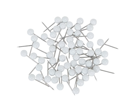 200PCS Push Pins White Drawing Pins Notice Board Cork Board Office School Map