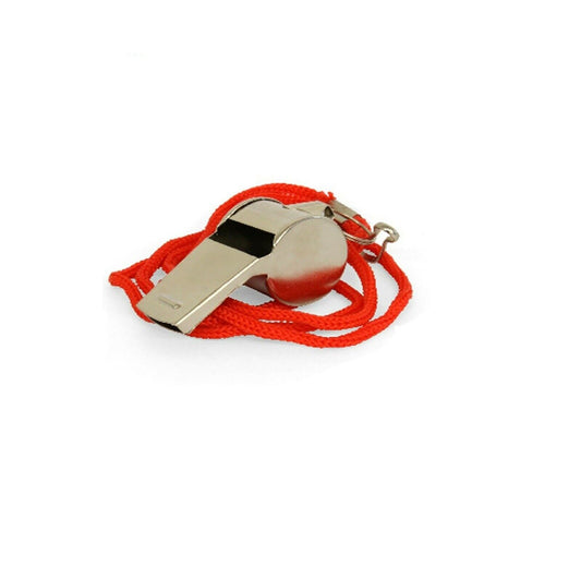 Whistle Sports Referee Emergency Survival Metal Lanyard Match P.E Soccer Outdoor